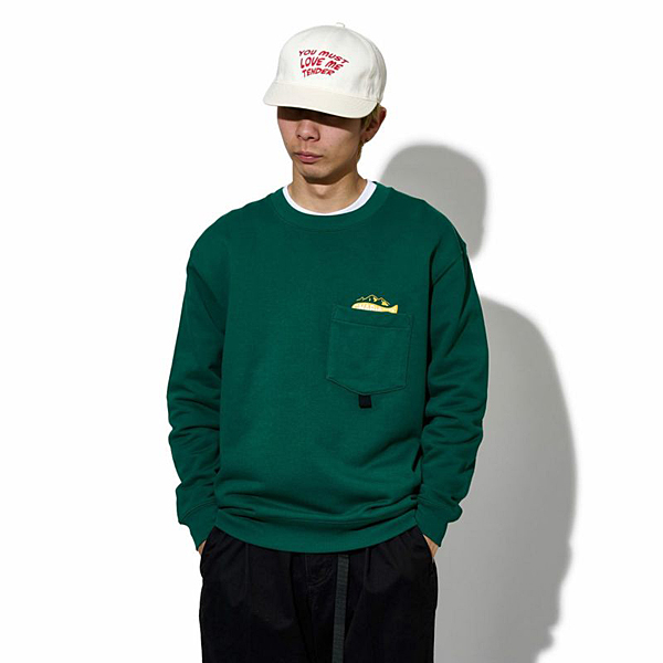 【アウトレット】CHARI＆CO NATURE LOGO CREWNECK SWEATS スウェット GREEN