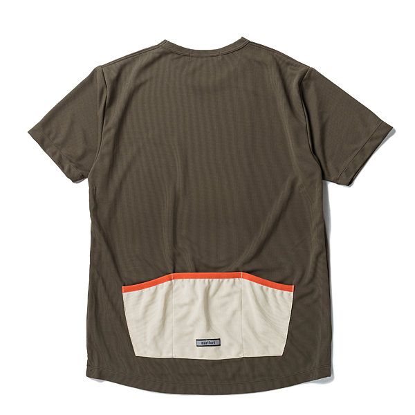 narifuri バックポケット Tシャツ KHAKI