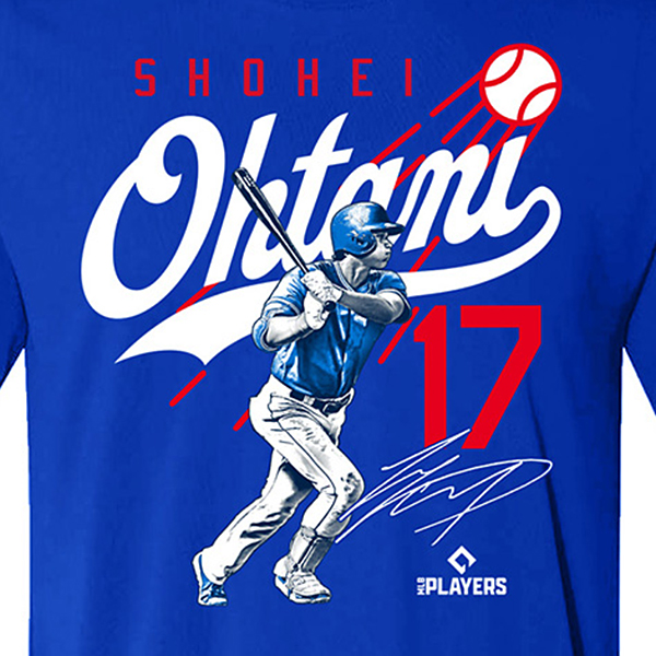 SHOHEI OHTANI 大谷翔平 - Script / Dogers Blue Tシャツ ドジャースブルー