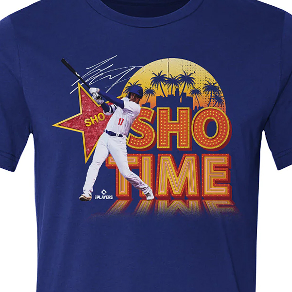 MLB 大谷翔平 ドジャース Tシャツ Los Angeles D Sho Time Sign WHT