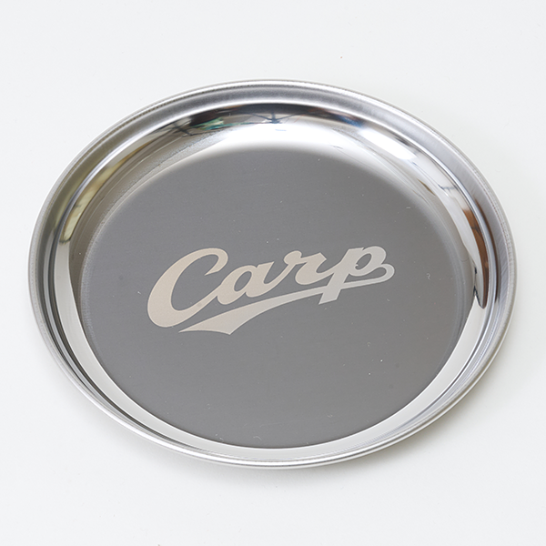 Carp ステンレス製丸皿2枚セット（カープ坊や・ロゴ）