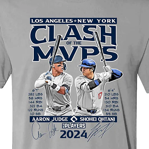 大谷翔平 OHTANI JUDGE CLASH OF THE MVPS WORLD SERIES 2024 LIMITED EDITION Tシャツ