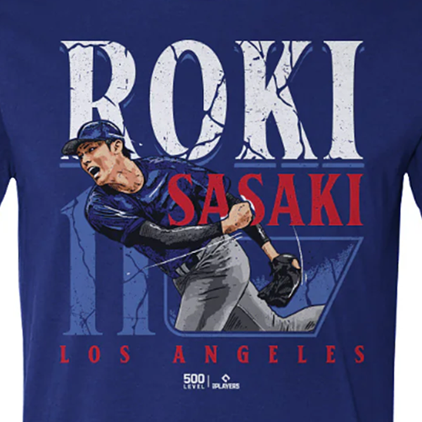 ロサンゼルス・ドジャース 佐々木朗希 Tシャツ Player Name