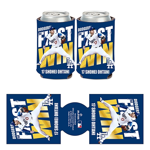 Wincraft 大谷翔平 ロサンゼルス・ドジャース 初勝利記念 缶クーラー