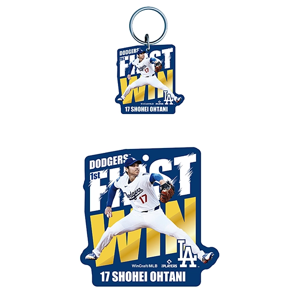 Wincraft 大谷翔平 ロサンゼルス・ドジャース 初勝利記念 ハイディフィニションキーリング