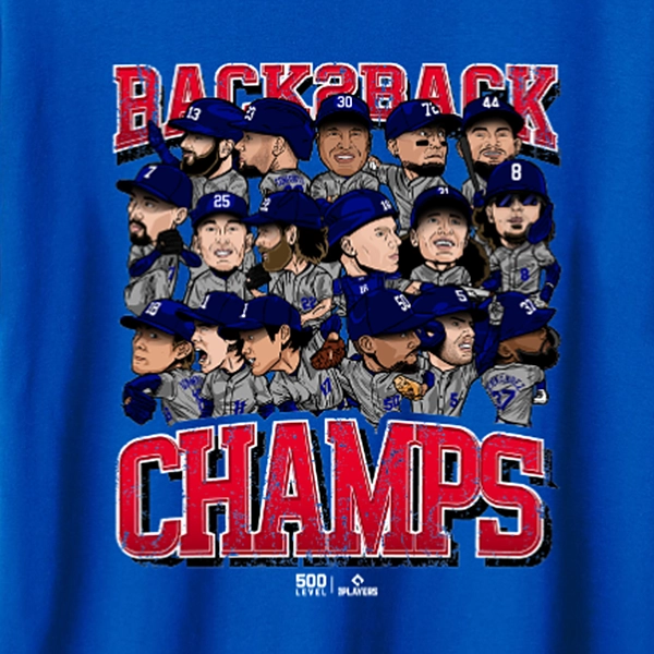 ロサンゼルス・ドジャース 『Back 2 Back Champs 2025』 Tシャツ