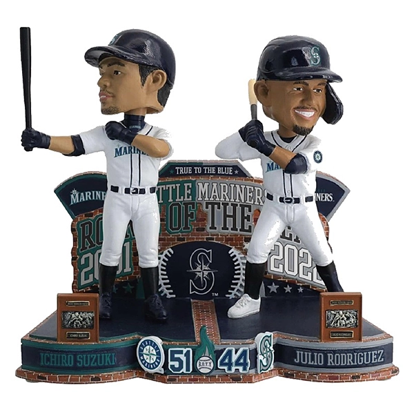 シアトル・マリナーズ イチロー＆フリオ・ロドリゲス 2001＆2022新人王 ボブルヘッド 5インチ（約13cm)