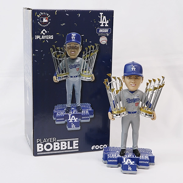 大谷翔平 MLB ロサンゼルス・ドジャース 2025 Back To Back World Series Champions Celebration ボブルヘッド8インチ（約20cm)