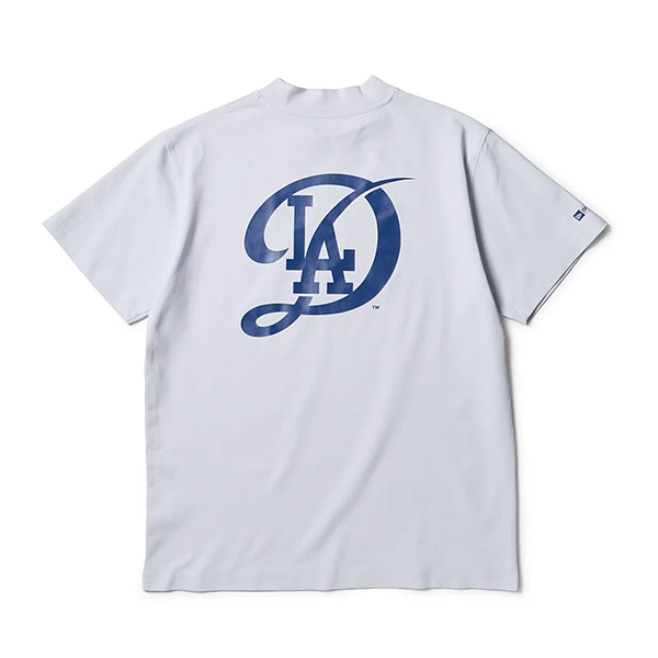 NEW ERA MLB ロサンゼルス・ドジャース 半袖 ミッドネックTシャツ  ホワイト