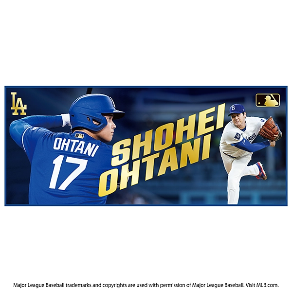 大谷翔平 オフィシャルグッズ THE GOLDEN TWO-WAY マイクロファイバー フェイスタオル