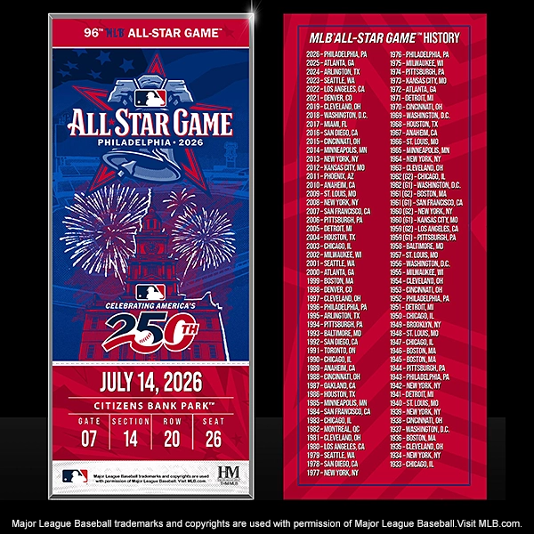 2026 MLB オールスターゲーム 開催記念 アクリルチケットブロックアート