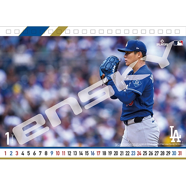 ロサンゼルス・ドジャース 2027年卓上カレンダー