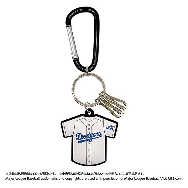 MLB 2026 ロサンゼルス・ドジャース カラビナ付きキーチェーン（ホーム/ビジター）