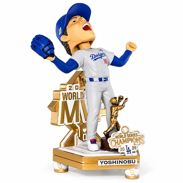 ドジャース 山本由伸 MLB公式 2025 ワールドシリーズMVP記念 Victory Roar（世界一の雄叫び）ボブルヘッド【日本独自仕様｜限定2,160体｜シークレット・ゴールド144体】