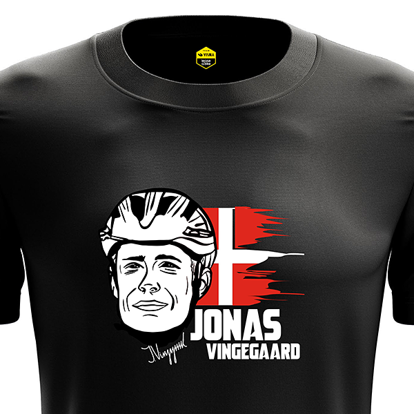 ヴィスマ・リースアバイク JONAS VINGRGAARD Tシャツ ブラック