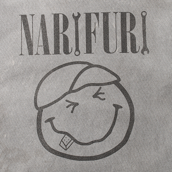 narifuri × SMILEY FACE ガーメントダイロングスリーブTシャツ LIGHT GRAY