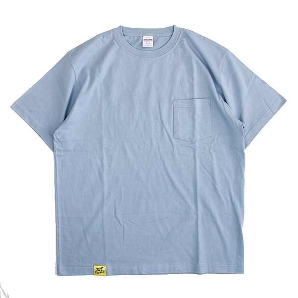ツール・ド・フランス 2025 オフィシャル 前ポケット付きオーバープリントTシャツ TDF アシッドブルー