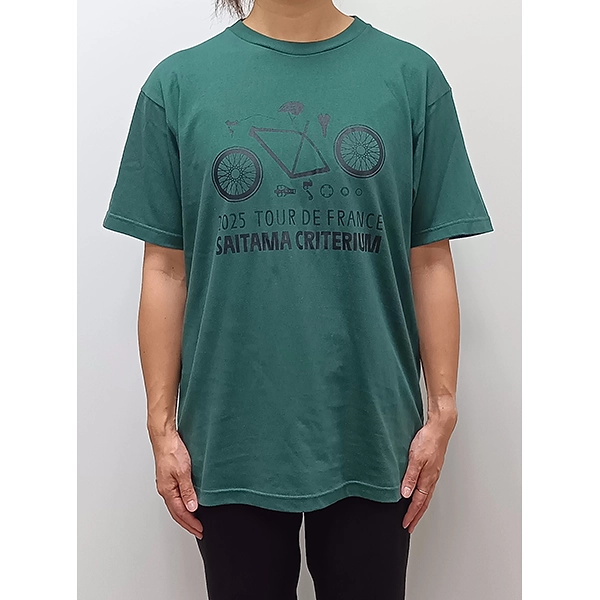 2025 ツール・ド・フランスさいたまクリテリウムオフィシャルグッズ Tシャツ グリーン