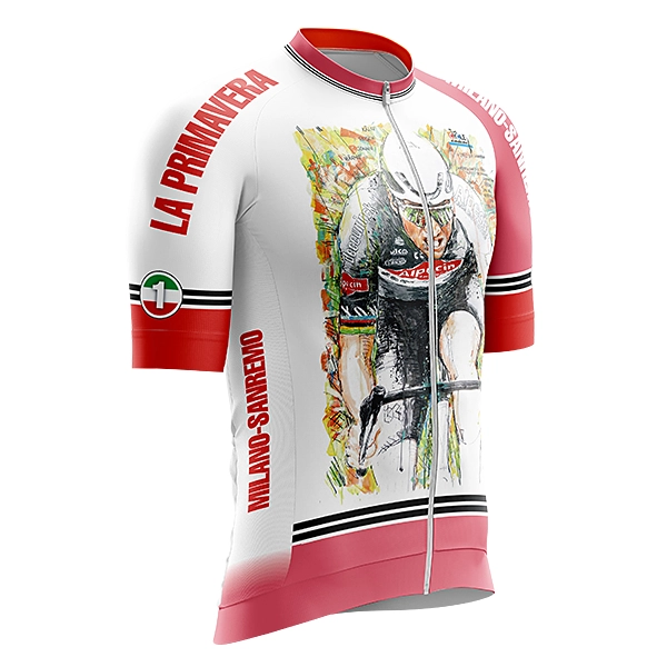 ミラノ～サンレモ 2025 the art fo cycle マチュー・ファンデルプール 半袖サイクルジャージ