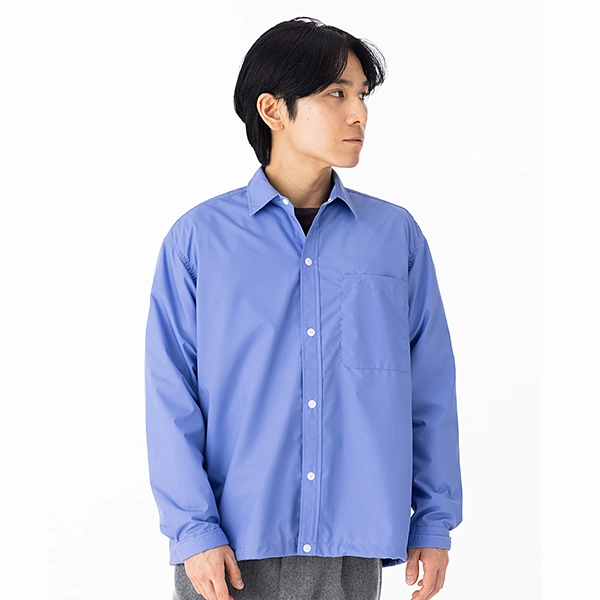 narifuri コーチジャケットライクシャツ COBALT