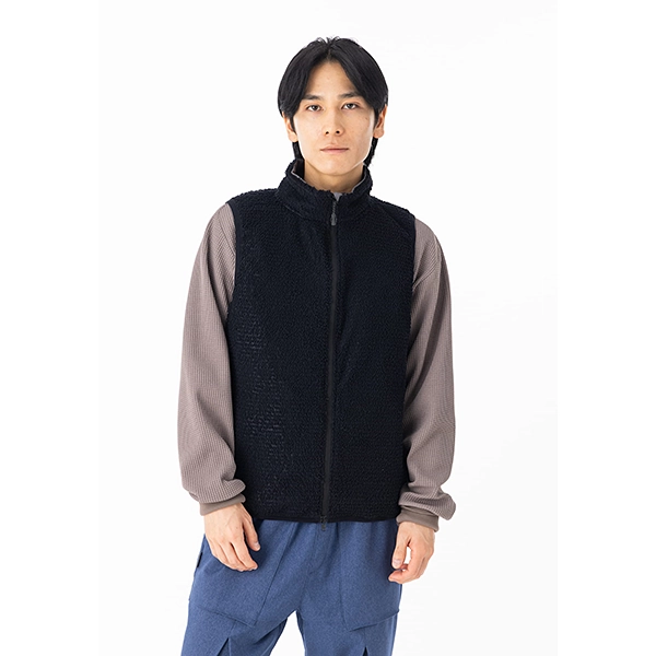narifuri 光電子アクティブインサレーションリバーシブルZIPベスト BLACK