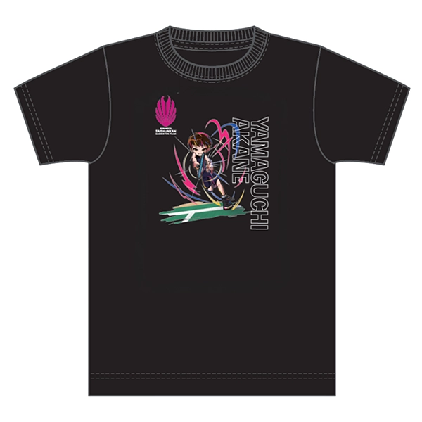 くまもと再春館製薬所バドミントンチーム公式 山口茜世界選手権V3Tシャツ