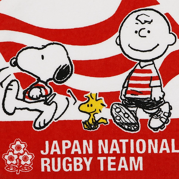 ラグビー日本代表×スヌーピー ミニタオル (フラッグ)