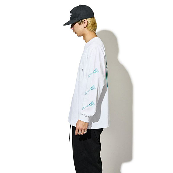 【アウトレット】CHARI＆CO NEW SHAVER PKT L/S TEE Tシャツ ロンT WHITE