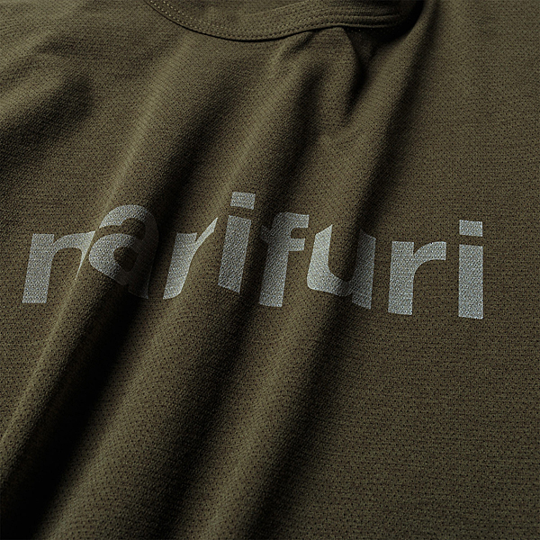 【アウトレット】narifuri アクティブメッシュバックポケットロングTシャツ カーキ