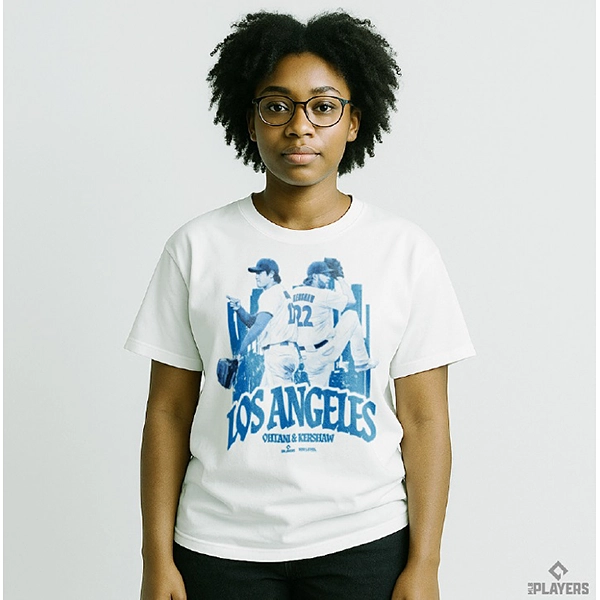 ロサンゼルス・ドジャース 大谷翔平 クレイトン・カーショー 『respect』 Tシャツ ホワイト