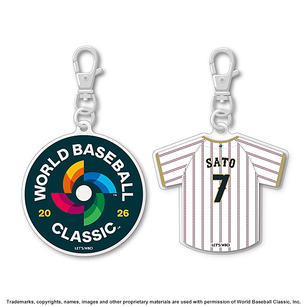 2026 WORLD BASEBALL CLASSIC 選手ファスナーアクセサリー (N&N+WBCロゴ）