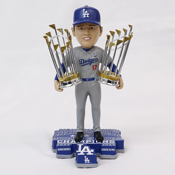 大谷翔平 MLB ロサンゼルス・ドジャース 2025 Back To Back World Series Champions Celebration ボブルヘッド8インチ（約20cm)