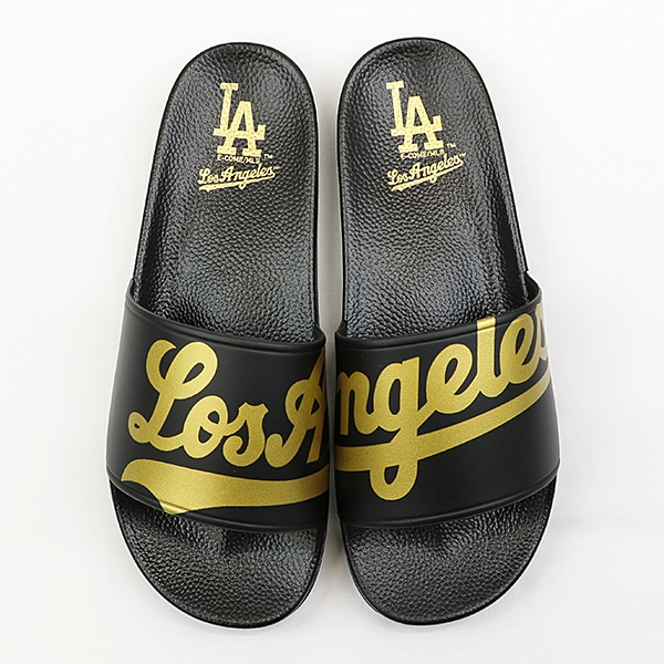 MLB ロサンゼルス・ドジャース サンダル BLACK×GOLD