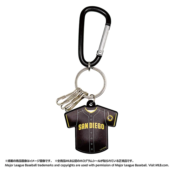 MLB 2026 サンディエゴ・パドレス カラビナ付きキーチェーン（ホーム/ビジター）