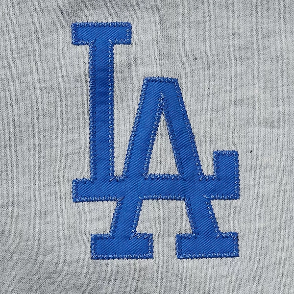 MLB ドジャース アップリケロゴ スウェット グレー