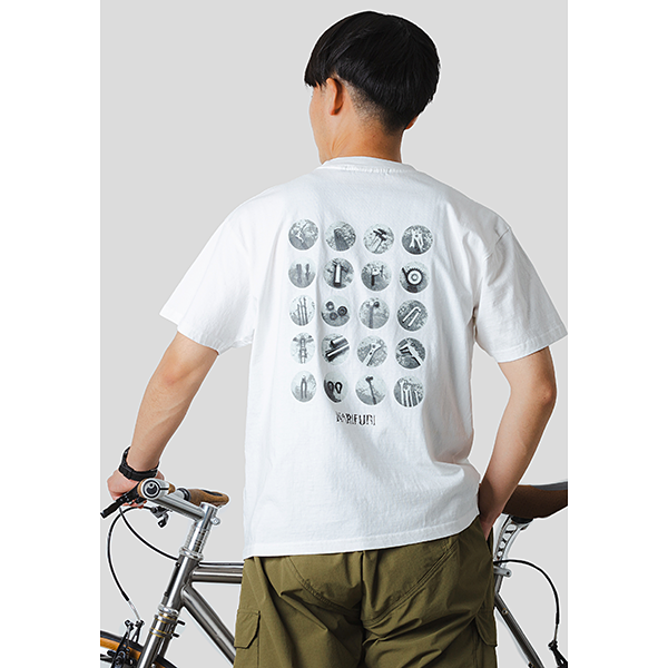 narifuri バックプリント Tシャツ WHITE