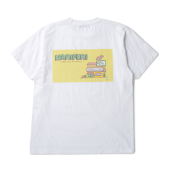 narifuri プリントTシャツ（HATCH） WHITE NF1186