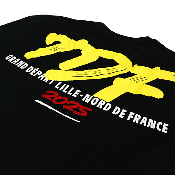 ツール・ド・フランス 2025 オフィシャル 前ポケット付きオーバープリントTシャツ TDF ブラック