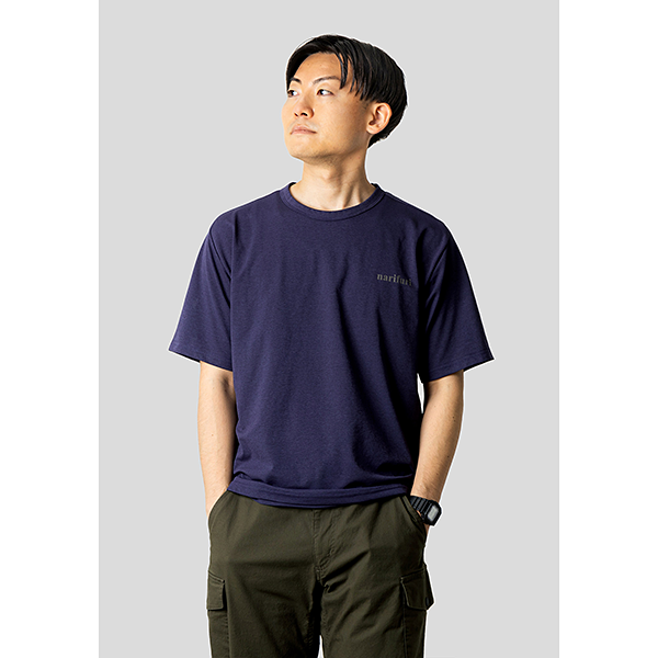 narifuri アクティブメッシュバック ポケットTシャツ パープル