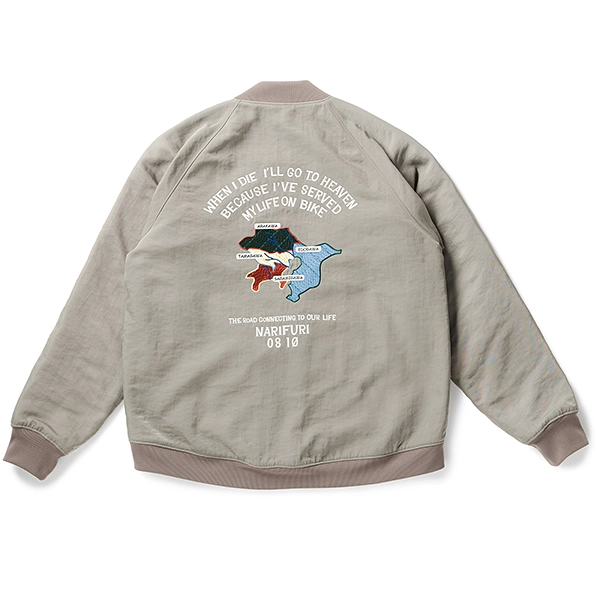 narifuri ヘビーサテンフライトブルゾン GRAY