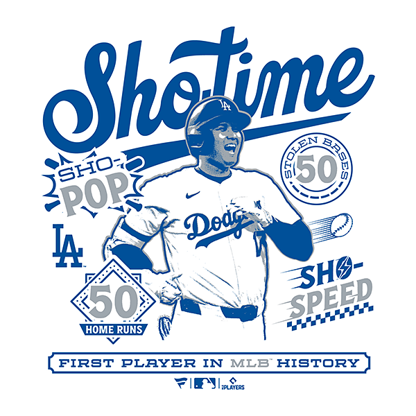 大谷翔平 「50-50 CLUB Sho-Time」 Tシャツ ホワイト