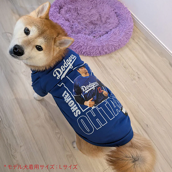 MLB公式 ロサンゼルス・ドジャース 大谷翔平 ペット用フォトTシャツ S-Mサイズ
