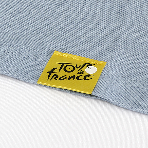 ツール・ド・フランス 2025 オフィシャル 前ポケット付きオーバープリントTシャツ TDF アシッドブルー