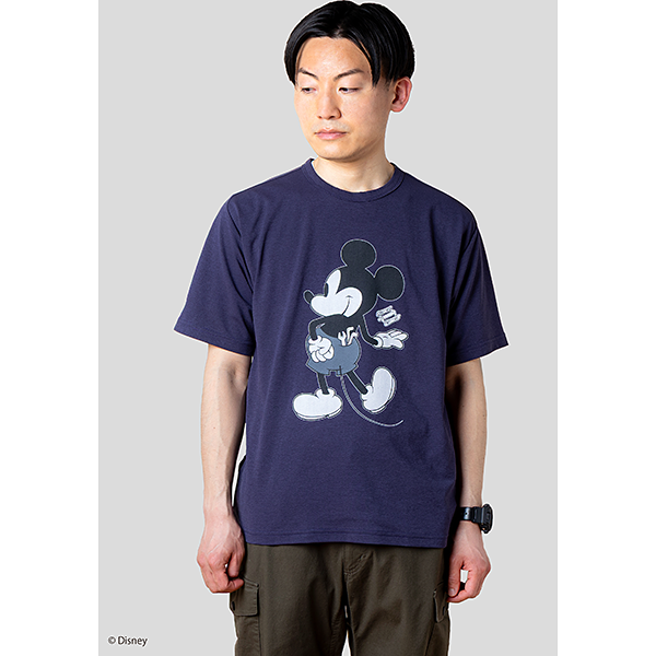 narifuri Disney Collection アクティブメッシュバックポケットTシャツ ブラック