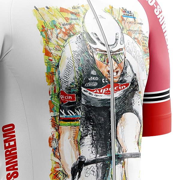 ミラノ～サンレモ 2025 the art fo cycle マチュー・ファンデルプール 半袖サイクルジャージ