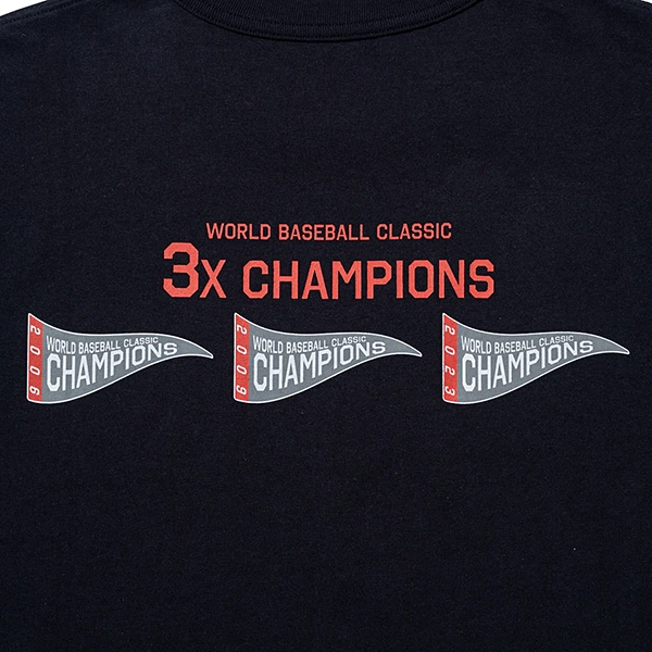 NEW ERA World Baseball Classic SAMURAI フラッグロゴ 半袖 ウォッシュドコットン Tシャツ (ネイビー)