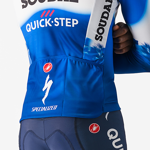 Soudal Quick-Step 長袖サイクルジャージ CERAMIC BLUE/WHITE