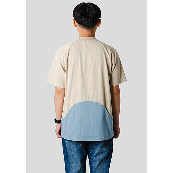 narifuri マルチテックメッシュ バックポケットTシャツ KHAKI