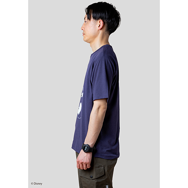 narifuri Disney Collection アクティブメッシュバックポケットTシャツ ブラック
