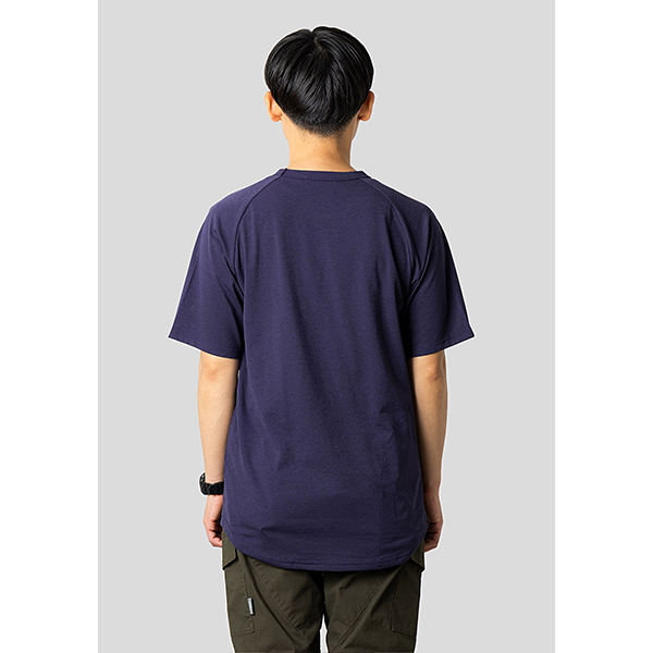 narifuri アクティブメッシュバック ポケットTシャツ パープル